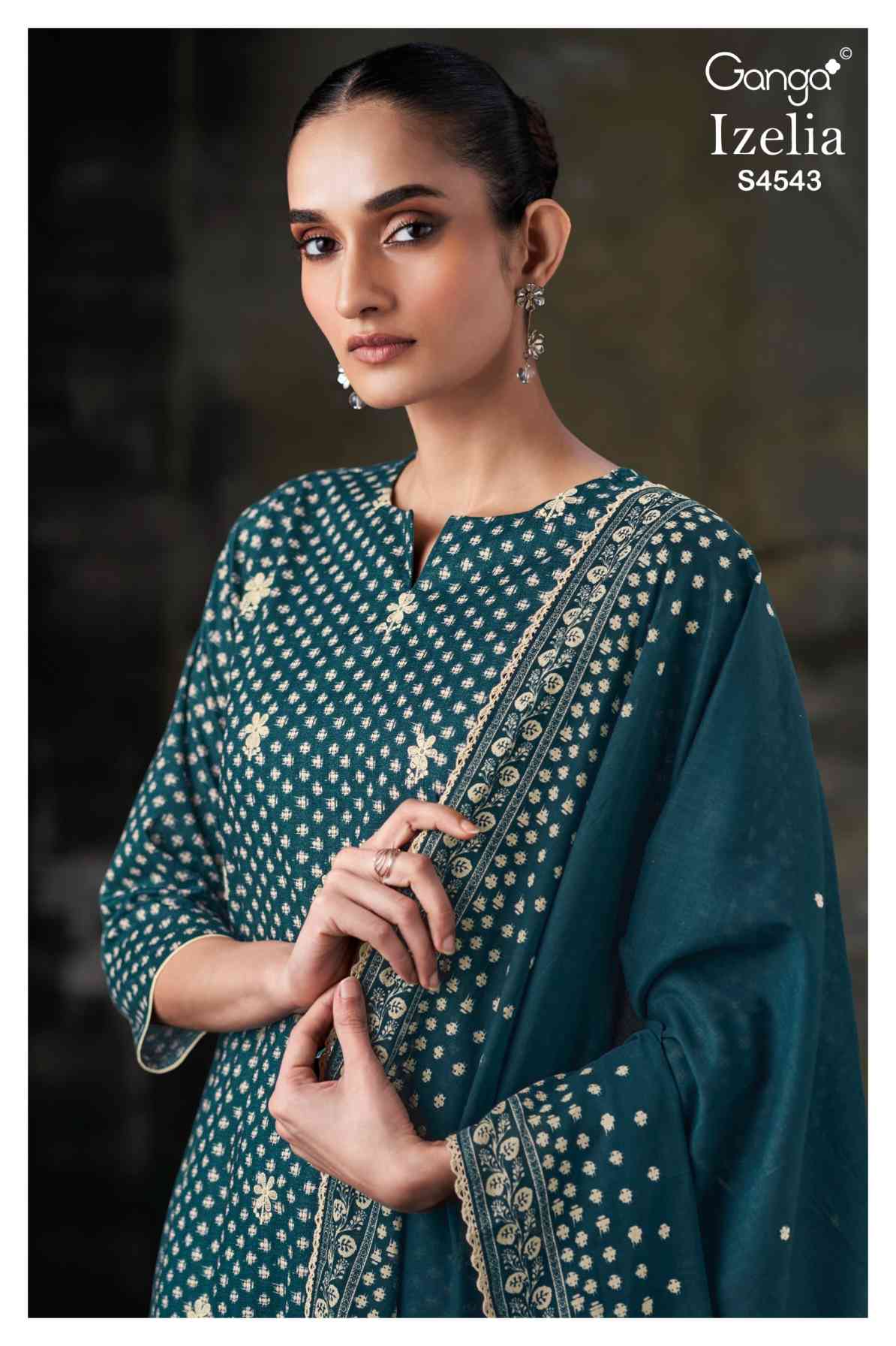 BUY GANGA SUITS ONLINE GANGA IZELIA S4543 FRONT VIEW