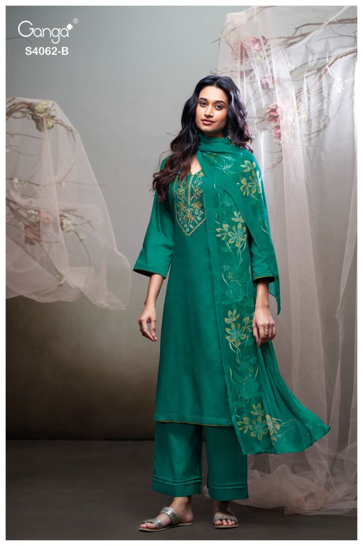 BUY GANGA SUITS SINGLE PIECE GANGA IZYRA S4062 FULL SET