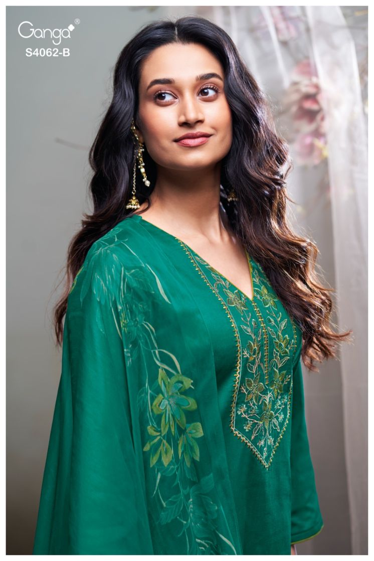 BUY GANGA SUITS SINGLE PIECE GANGA IZYRA S4062 TOP DESIGN
