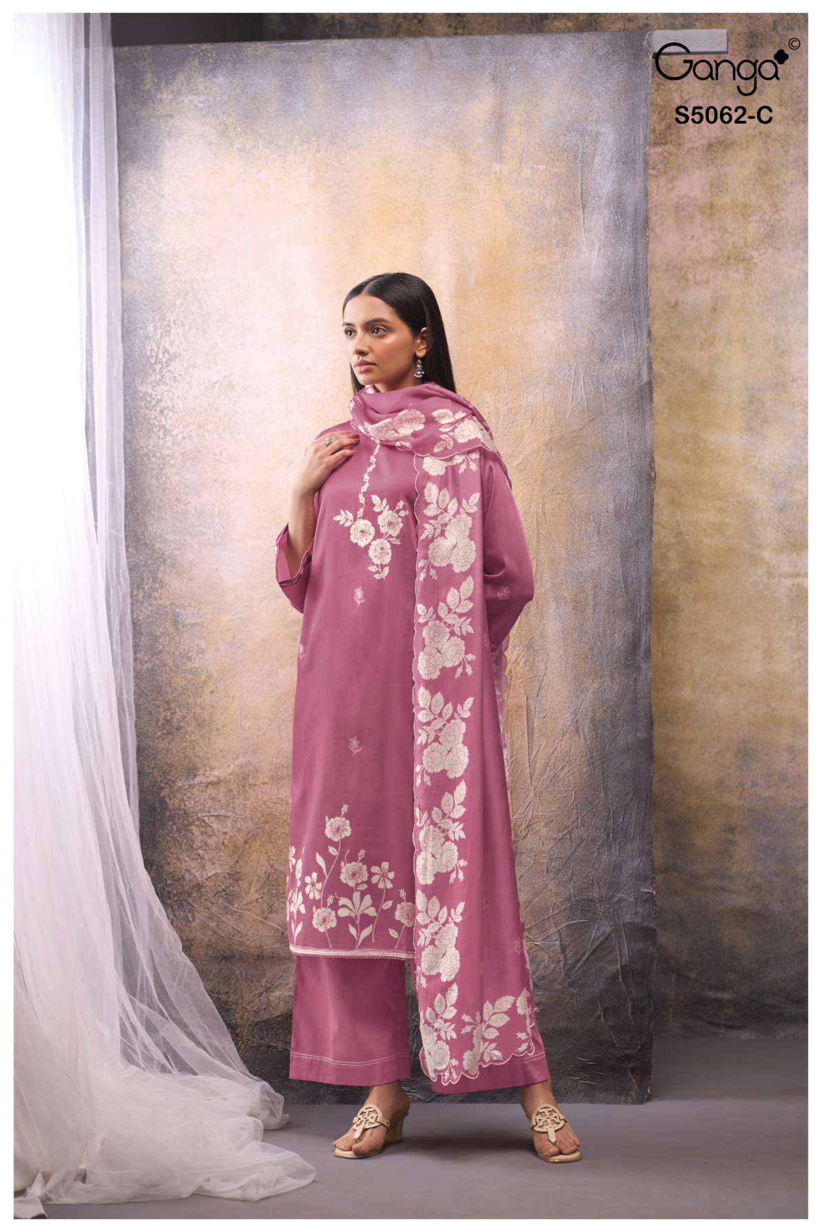 BUY GANGA SUITS GANGA JIVISHA S5062 FABRIC DETAIL