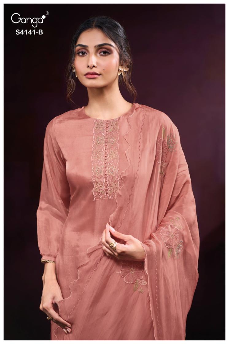 BUY GANGA FASHION SUITS GANGA JULIET S4141 DUPATTA DESIGN