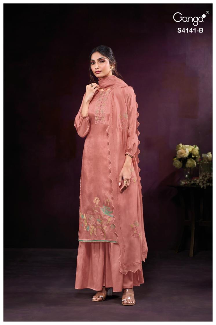 BUY GANGA FASHION SUITS GANGA JULIET S4141 FABRIC DETAIL