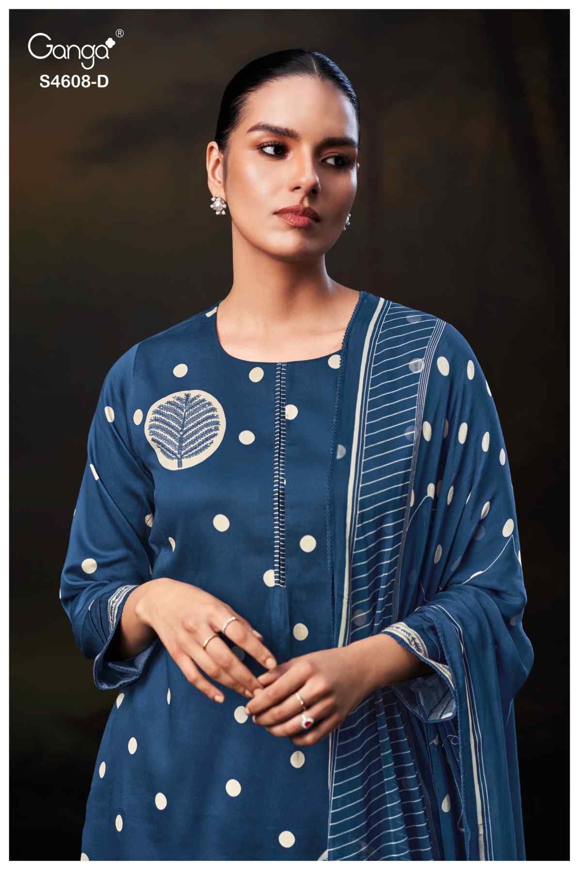BUY GANGA SUITS ONLINE SALE GANGA JYLA S4608 DUPATTA DESIGN