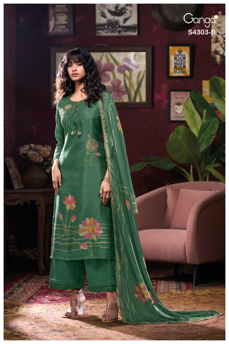 BUY GANGA SUITS WITH PRICE GANGA KAVISHA S4303 PREMIUM SUIT