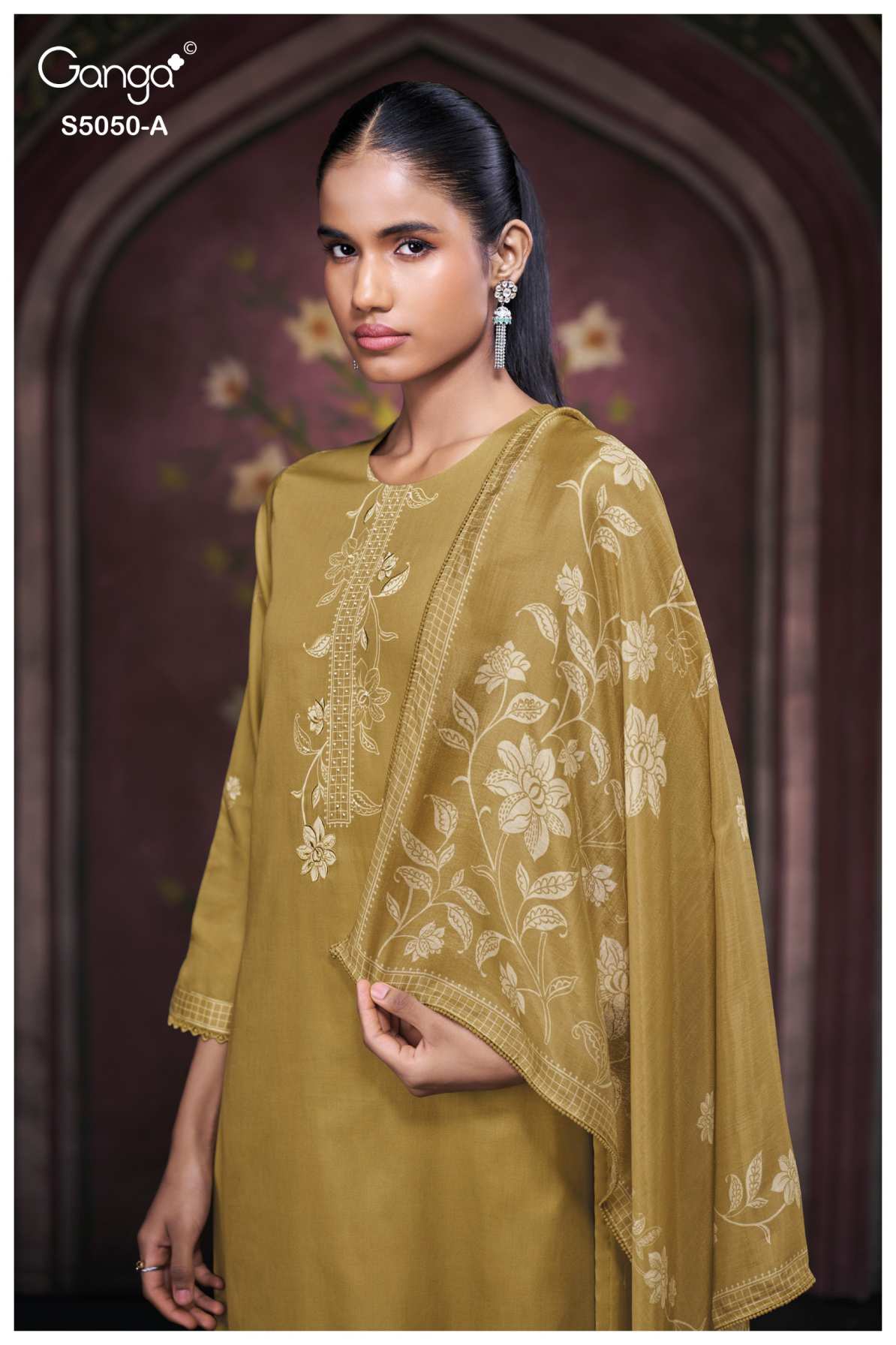 BUY GANGA SUITS GANGA KESHVIKA S5050 FABRIC DETAIL