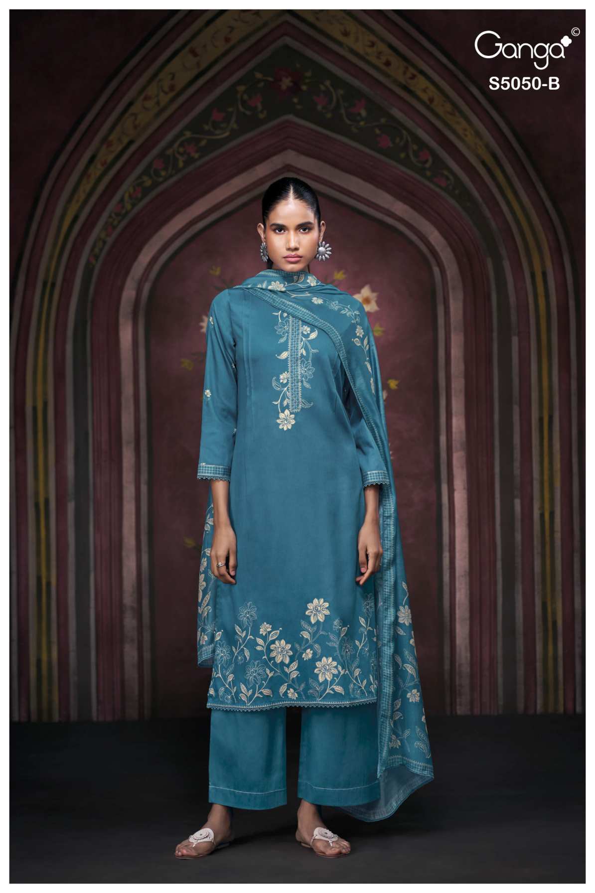 BUY GANGA SUITS GANGA KESHVIKA S5050 FRONT VIEW