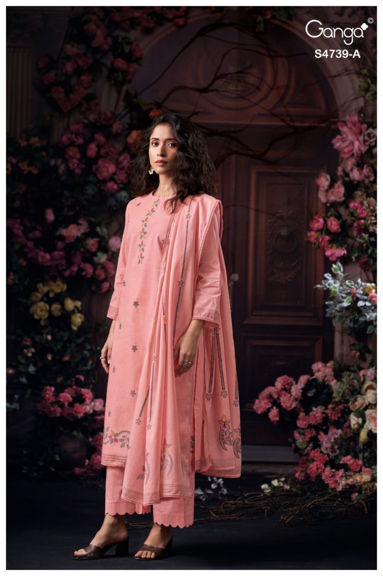 BUY GANGA SUITS ONLINE GANGA KIVANA S4739 FULL SET