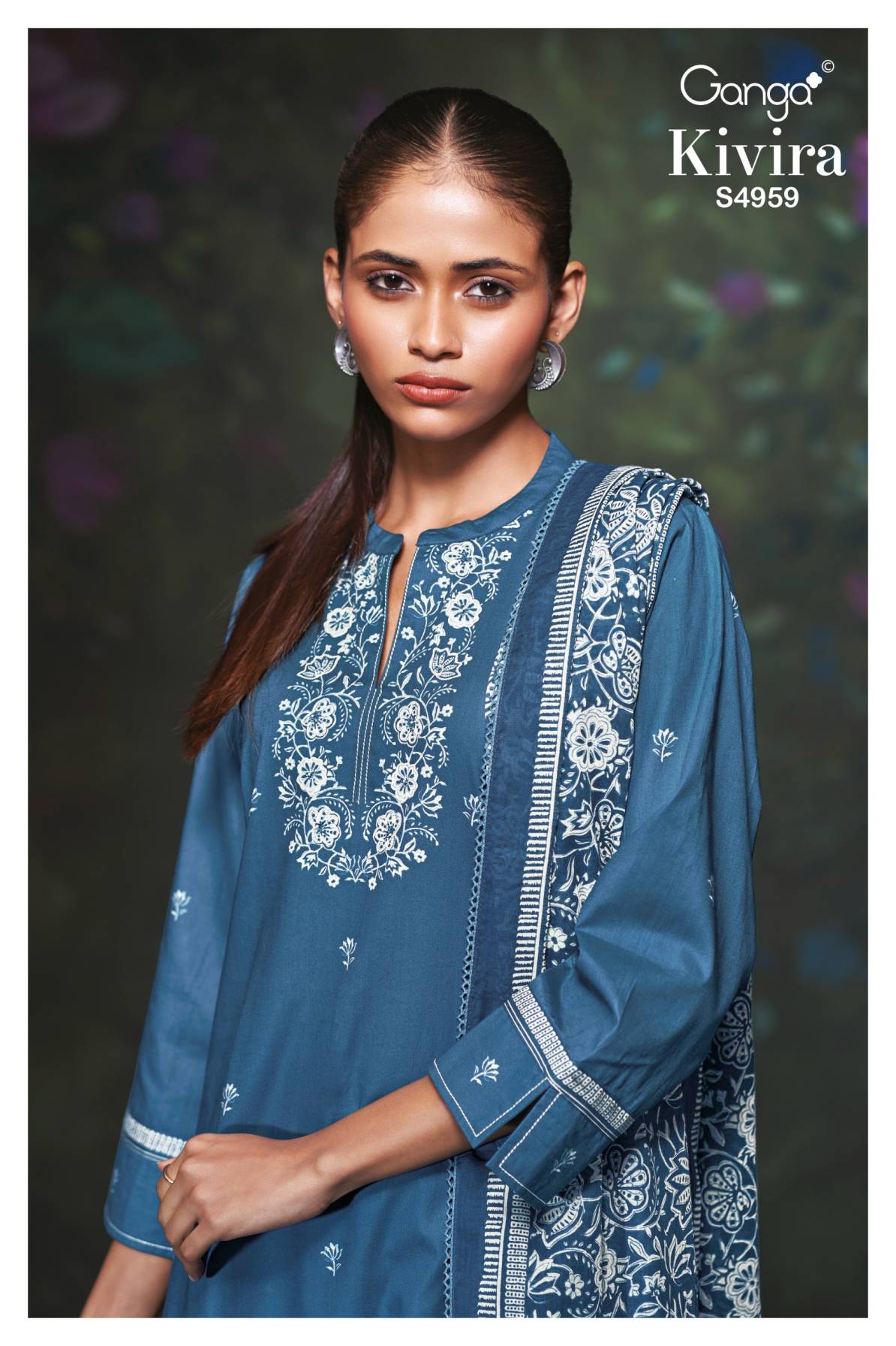BUY GANGA SUITS SINGLE PIECE GANGA KIVIRA S4959 TOP DESIGN