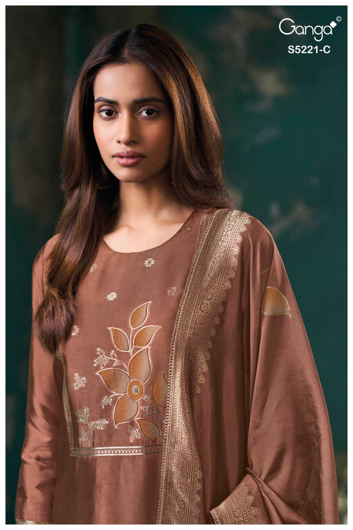 BUY GANGA SUITS GANGA KRISHVI S5221 CLOSEUP IMAGE