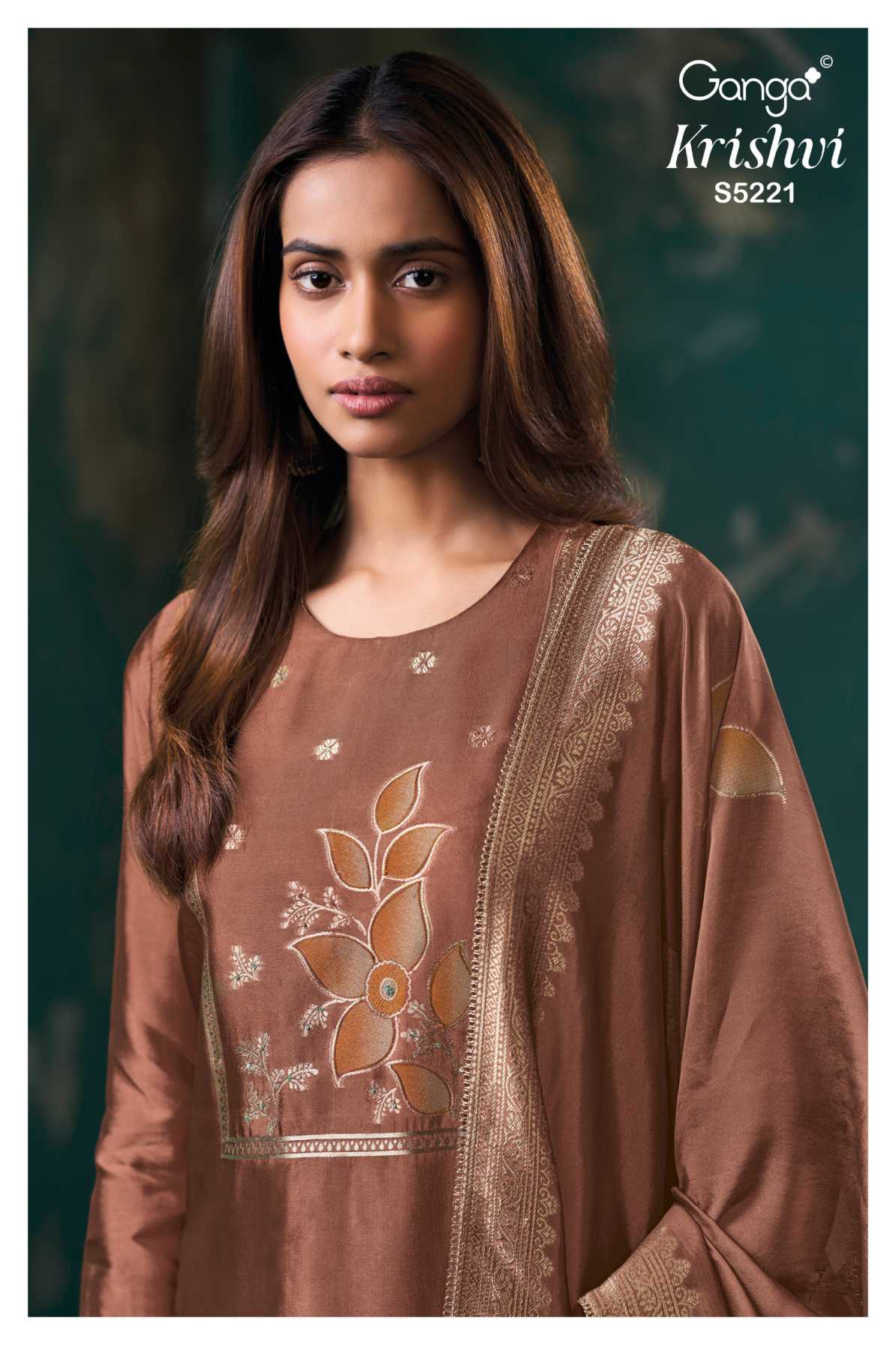 BUY GANGA SUITS GANGA KRISHVI S5221 PREMIUM SUIT