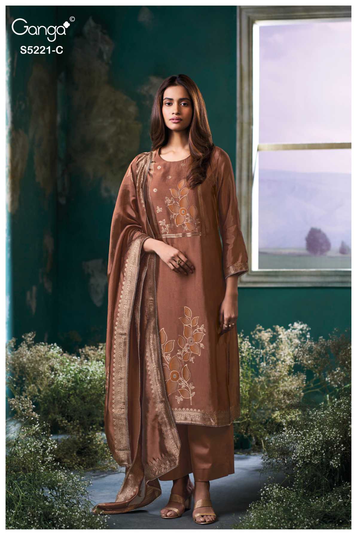 BUY GANGA SUITS GANGA KRISHVI S5221 FRONT VIEW