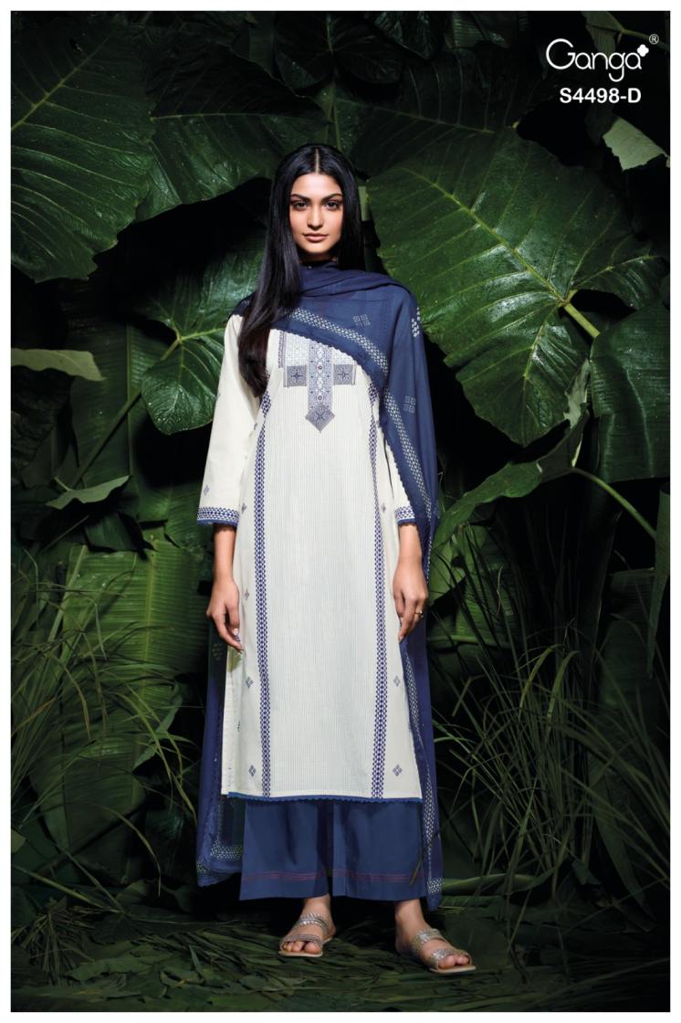 BUY GANGA SUITS ONLINE SALE GANGA KRITSHA S4498 CLOSEUP IMAGE