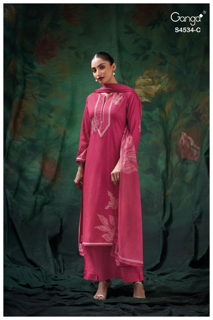 BUY GANGA SUITS GANGA KRITVI S4534 FABRIC DETAIL