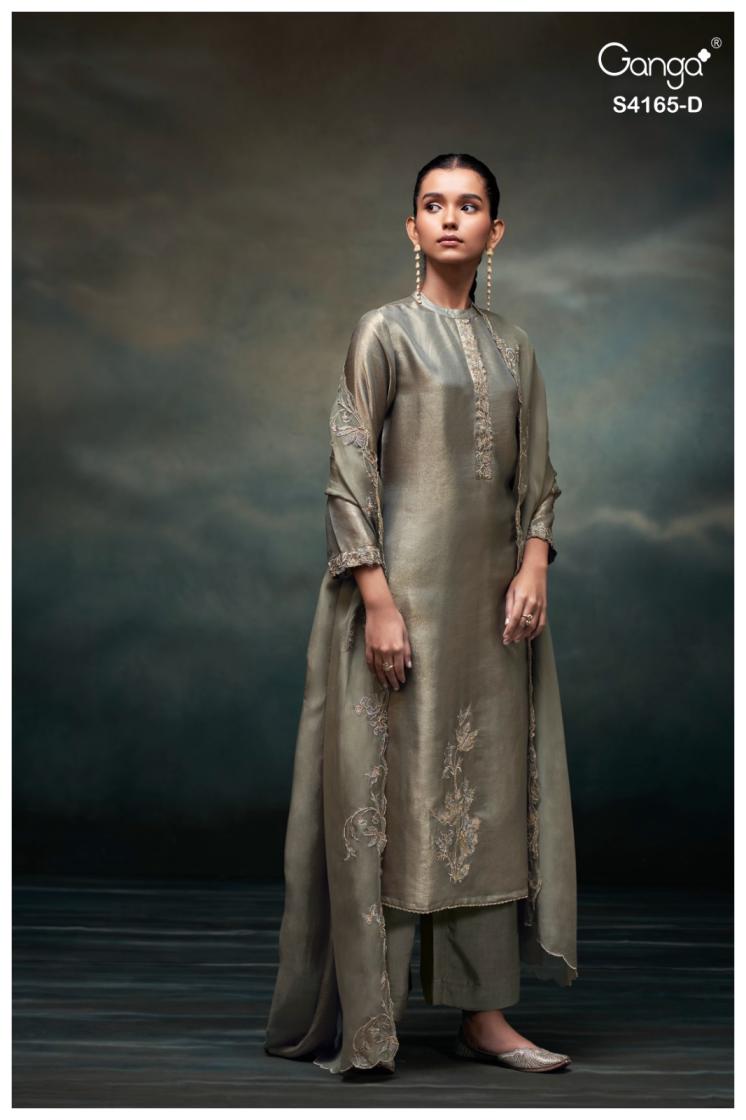 BUY GANGA UNSTITCHED SUITS ONLINE GANGA KYANA S4165 PREMIUM SUIT
