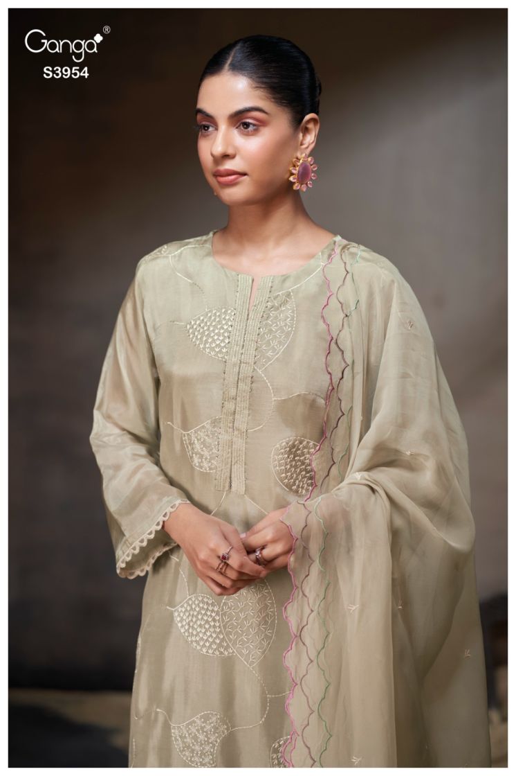 BUY GANGA SUITS WITH PRICE GANGA LETHIA S3954 FRONT VIEW