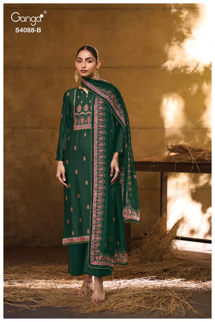 buy ganga liraah s4088 premium pure bemberg russian silk suit online