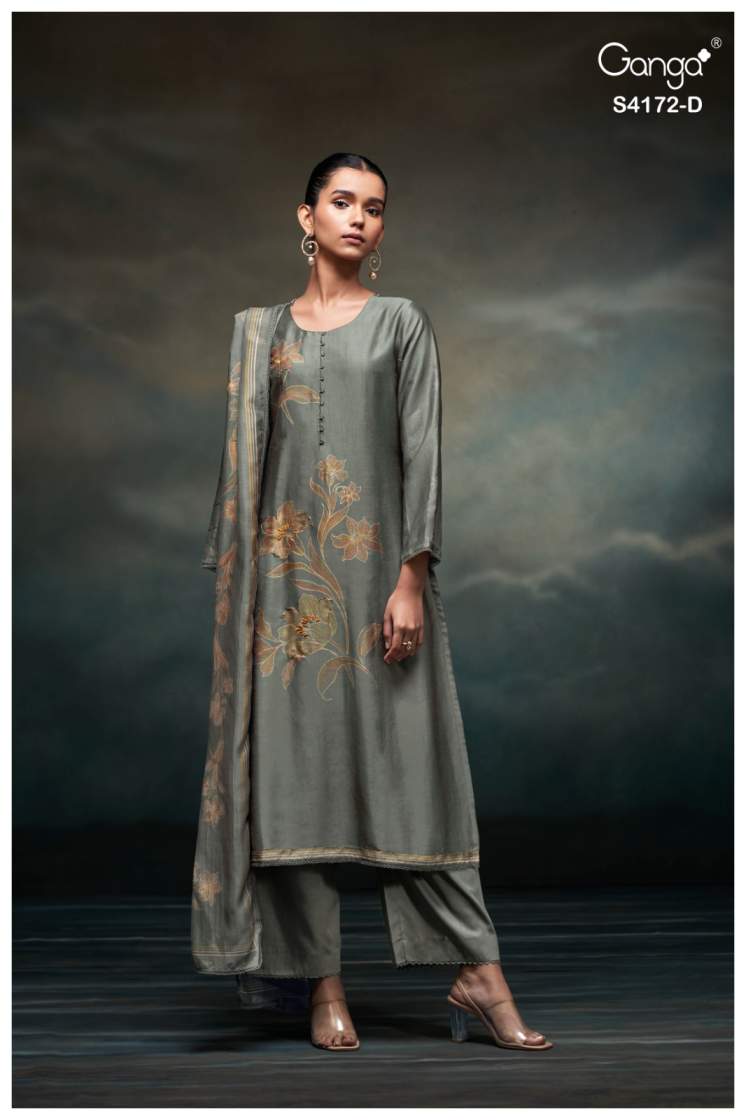 buy ganga lirra s4172 premium pure bemberg russian silk suit online
