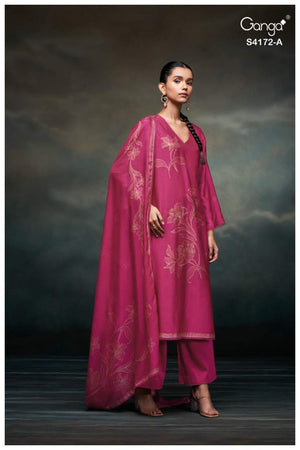 GANGA LIRRA S4172 PREMIUM PURE BEMBERG RUSSIAN SILK SUIT