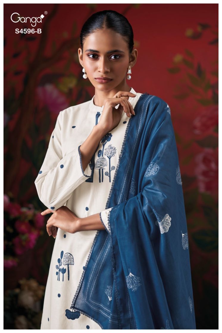 BUY GANGA SUITS SINGLE PIECE GANGA LIXIE S4596 CLOSEUP IMAGE