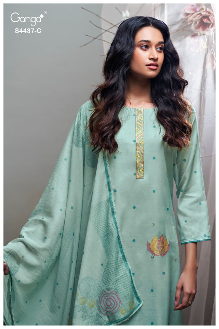 BUY GANGA SUITS ONLINE SALE GANGA LYNAEL S4437 CLOSEUP IMAGE
