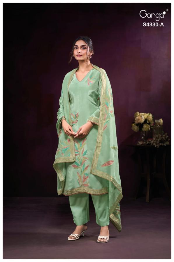 BUY GANGA SUITS ONLINE GANGA LYNARA S4330 FRONT VIEW