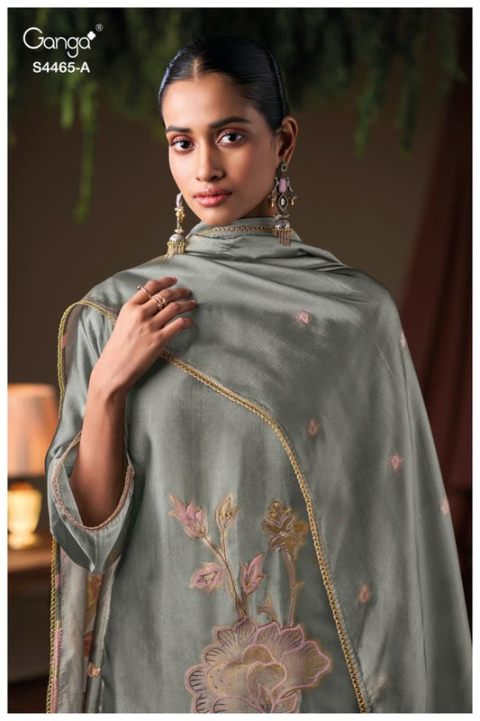 BUY GANGA SUITS ONLINE GANGA MAHIEKA S4465 DUPATTA DESIGN