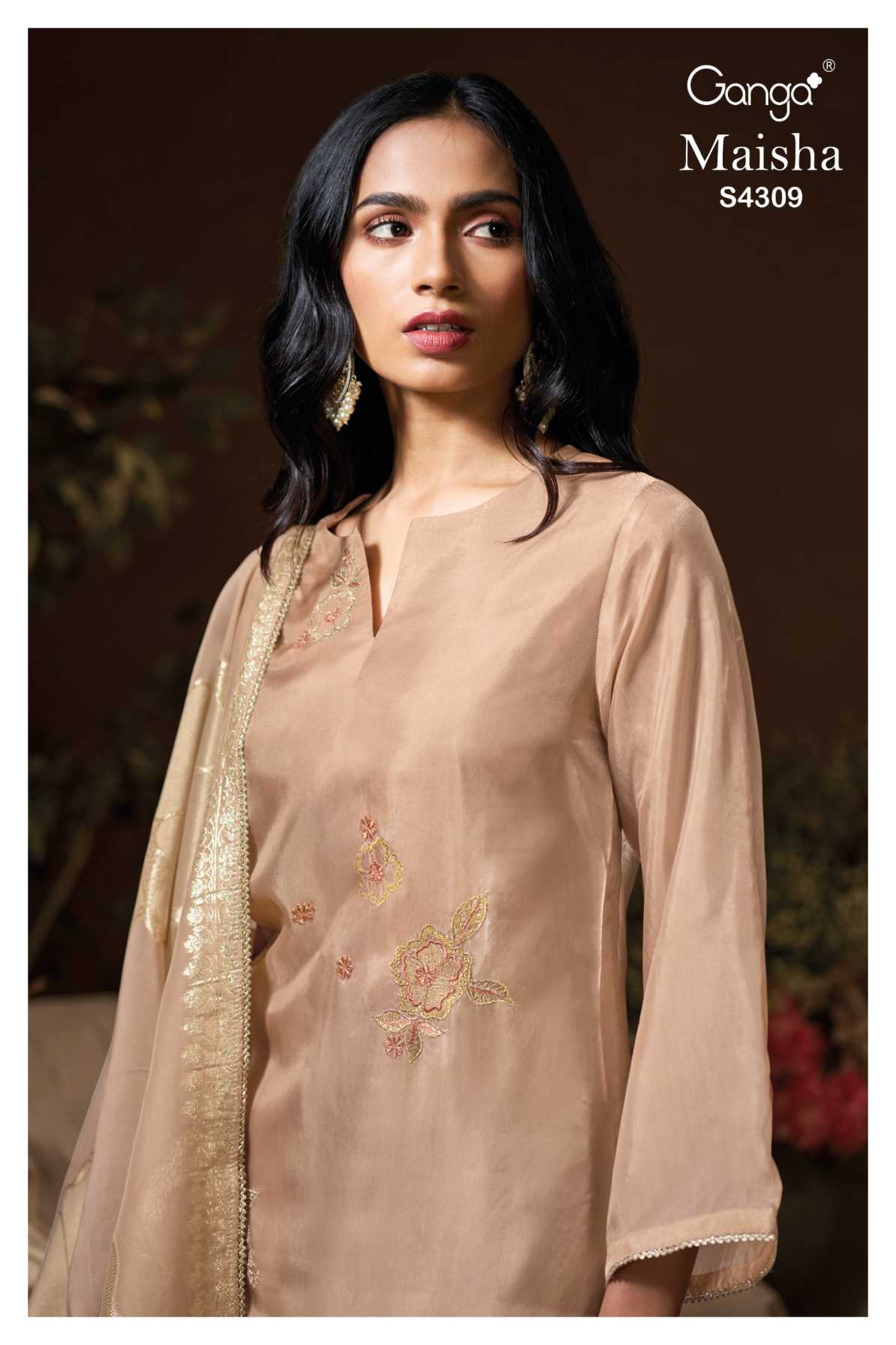 BUY GANGA SUITS ONLINE SALE GANGA MAISHA S4309 FRONT VIEW