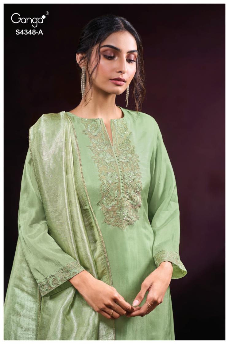 BUY GANGA SUITS ONLINE SALE GANGA MALIRA S4348 FRONT VIEW