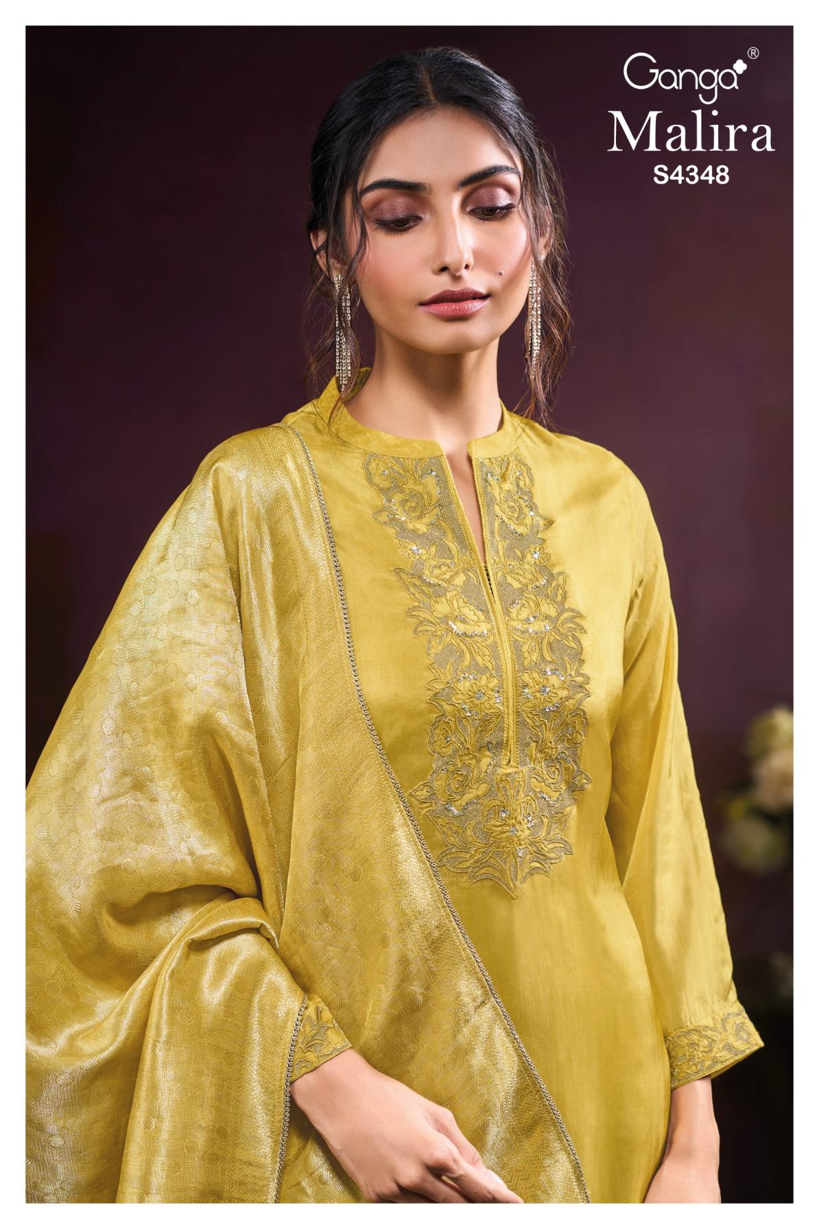 BUY GANGA SUITS ONLINE SALE GANGA MALIRA S4348 DUPATTA DESIGN