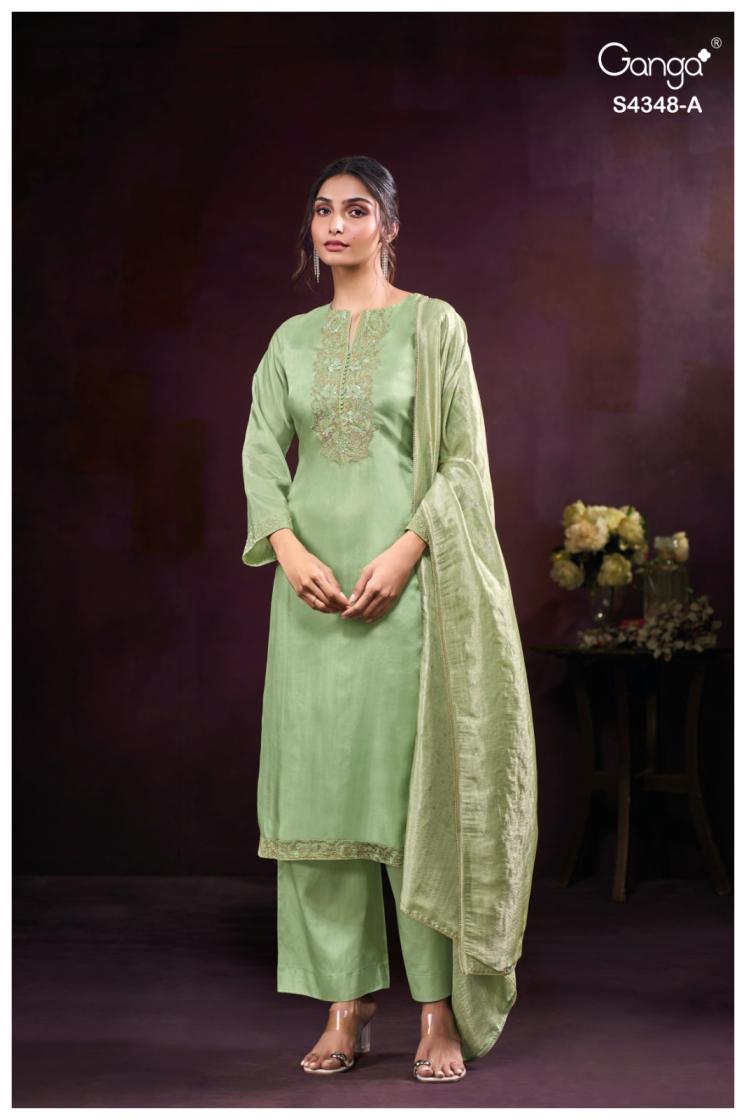 BUY GANGA SUITS ONLINE SALE GANGA MALIRA S4348 TOP DESIGN