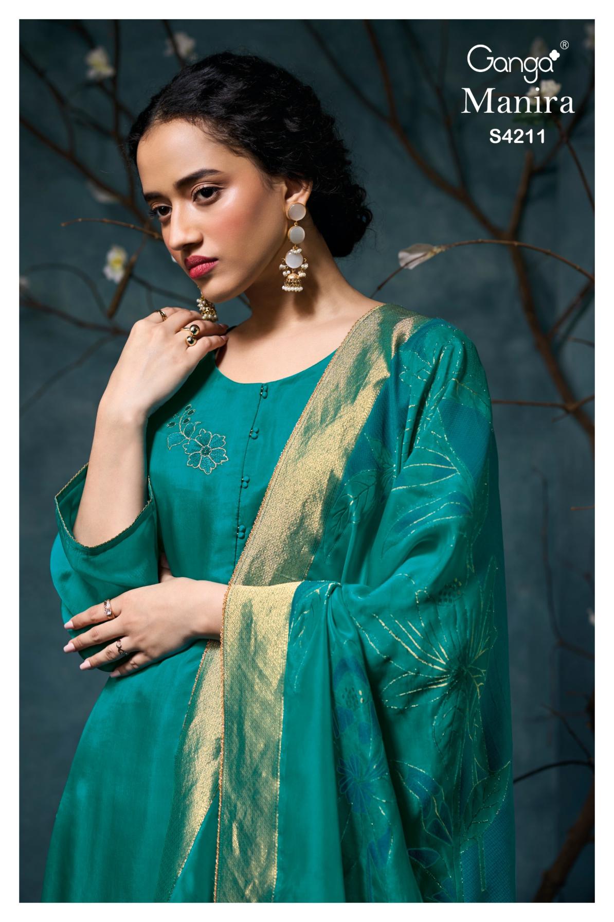 BUY GANGA SUITS GANGA MANIRA S4211 DUPATTA DESIGN