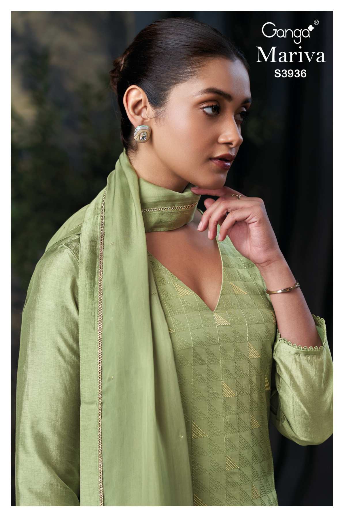 BUY GANGA SUITS GANGA MARIVA S3936 DUPATTA DESIGN