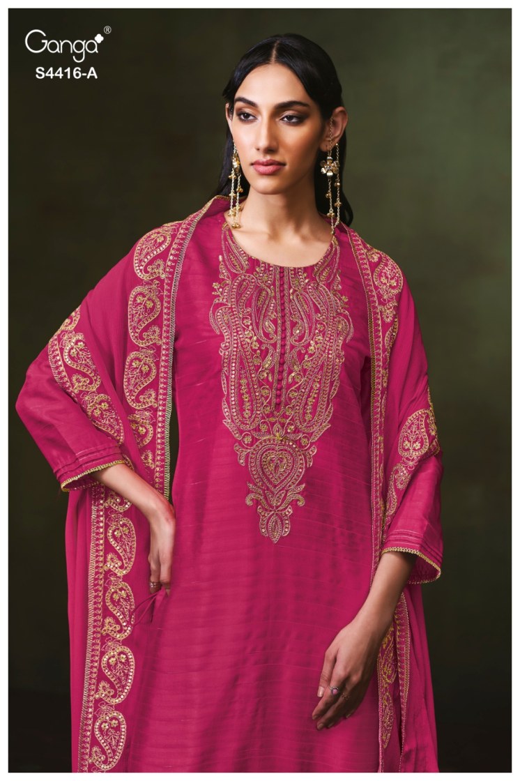 BUY GANGA SUITS ONLINE GANGA MIREZA S4416 TOP DESIGN