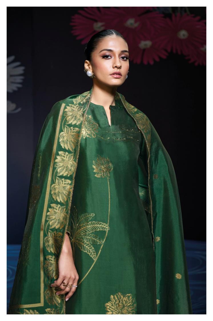 BUY GANGA UNSTITCHED SUITS ONLINE SHOPPING GANGA NADA S3355 BACK VIEW