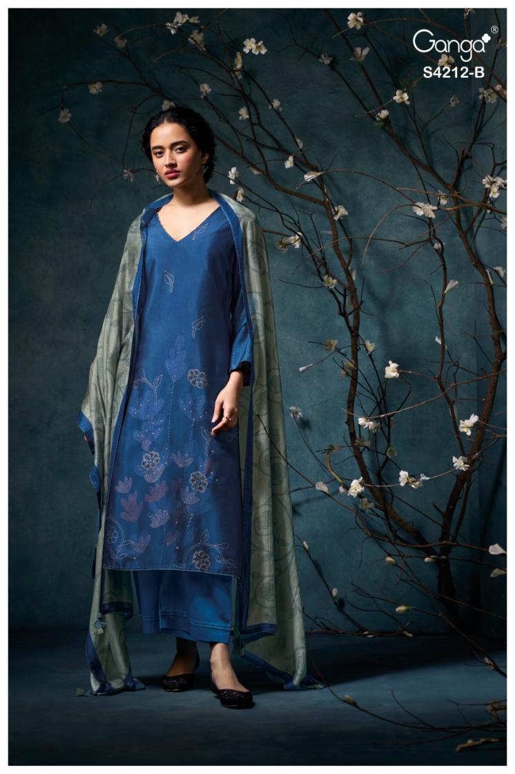 BUY GANGA SUITS ONLINE GANGA NAYRA S4212 DUPATTA DESIGN