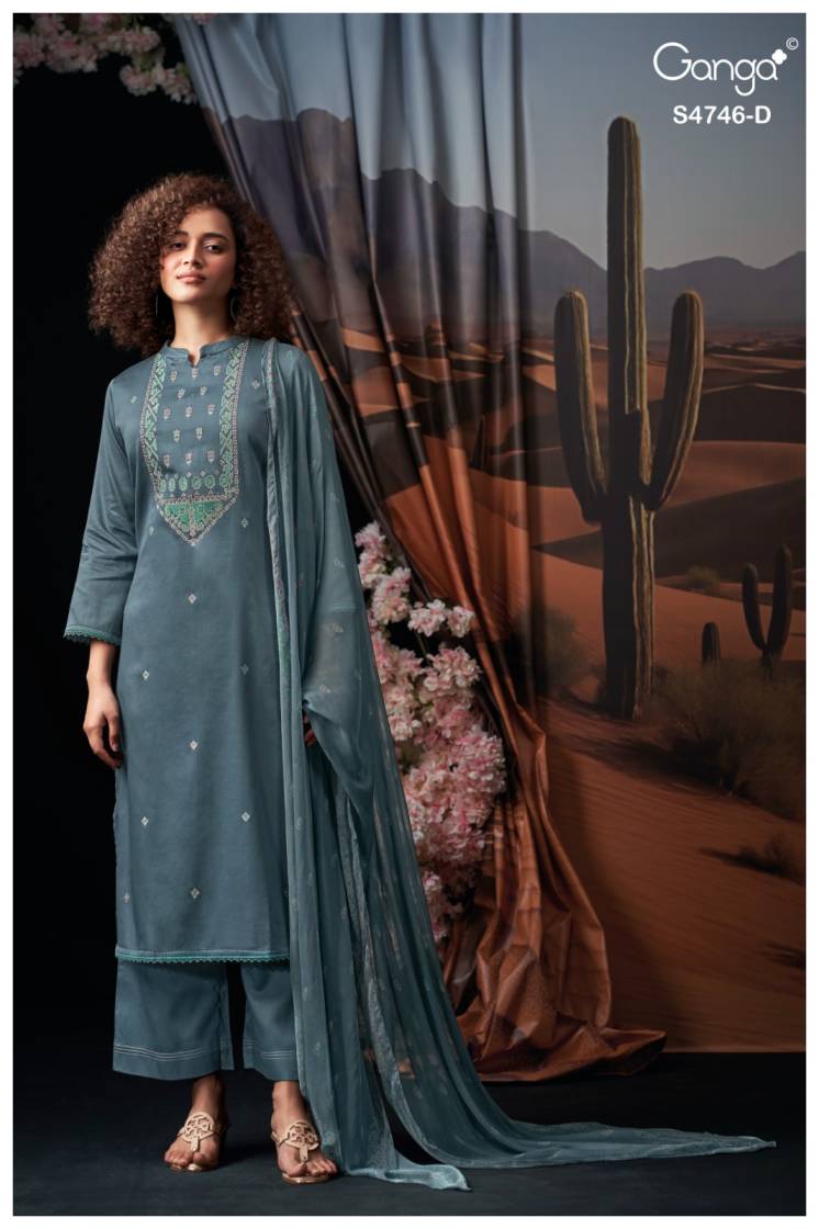 BUY GANGA SUITS ONLINE GANGA NEHIRA S4746 PREMIUM SUIT