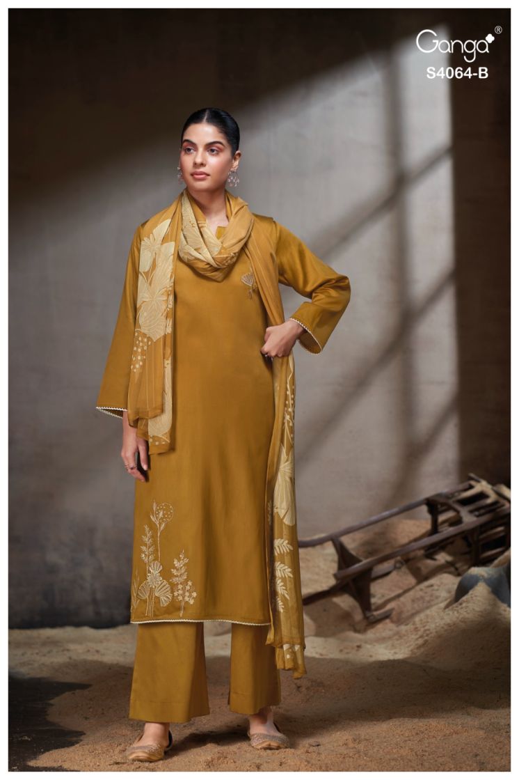 BUY GANGA SUITS WITH PRICE GANGA NEVAEI S4064 FULL SET