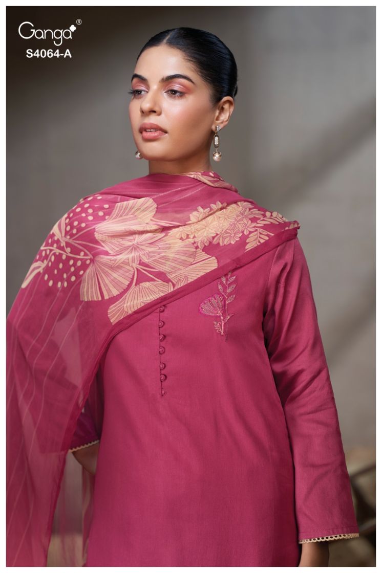 BUY GANGA SUITS WITH PRICE GANGA NEVAEI S4064 BACK VIEW