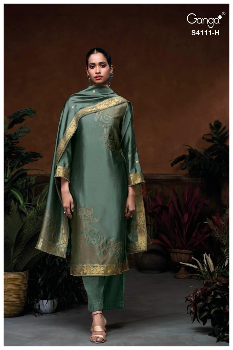 BUY GANGA SUITS WITH PRICE GANGA NIRAYA S4111 CLOSEUP IMAGE