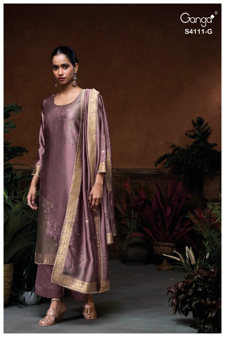BUY GANGA SUITS WITH PRICE GANGA NIRAYA S4111 BACK VIEW