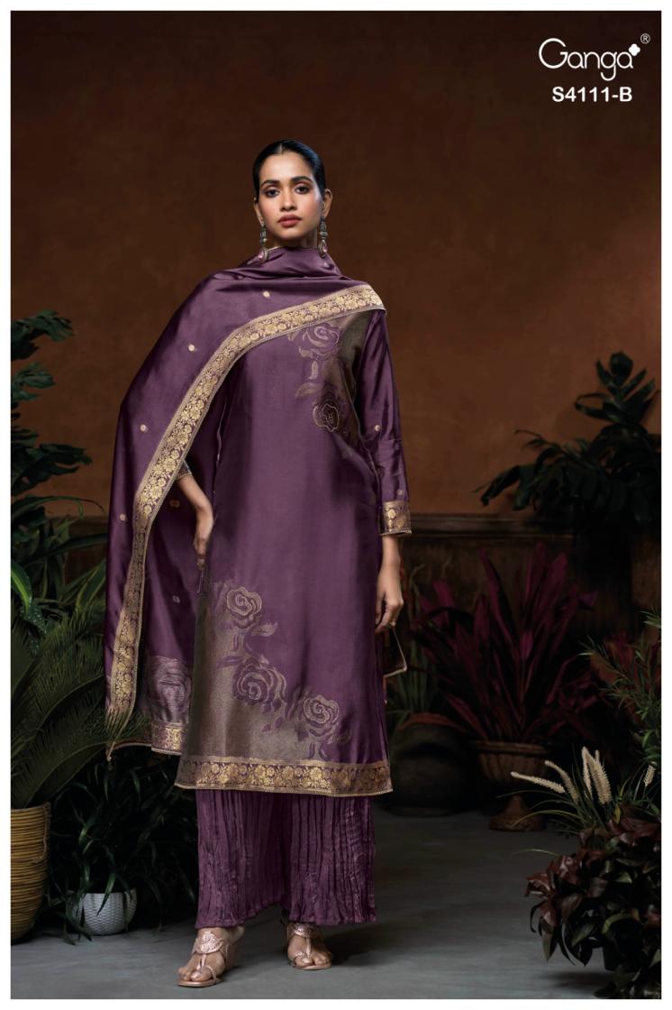 BUY GANGA SUITS WITH PRICE GANGA NIRAYA S4111 FULL SET