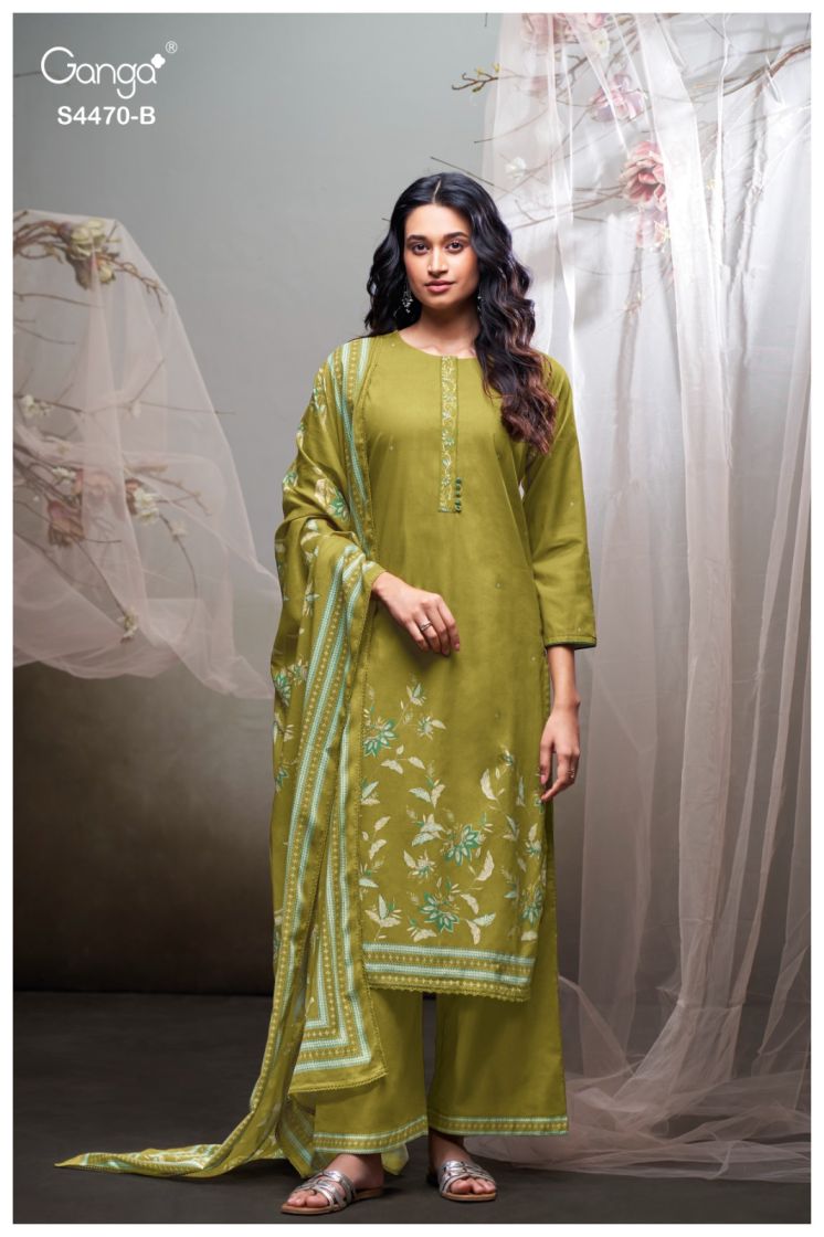 BUY GANGA SUITS ONLINE GANGA NIREZA S4470 FRONT VIEW