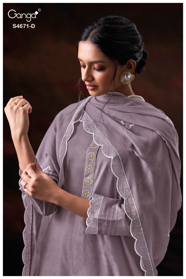 BUY GANGA SUITS ONLINE GANGA NISHIRA S4671 FRONT VIEW