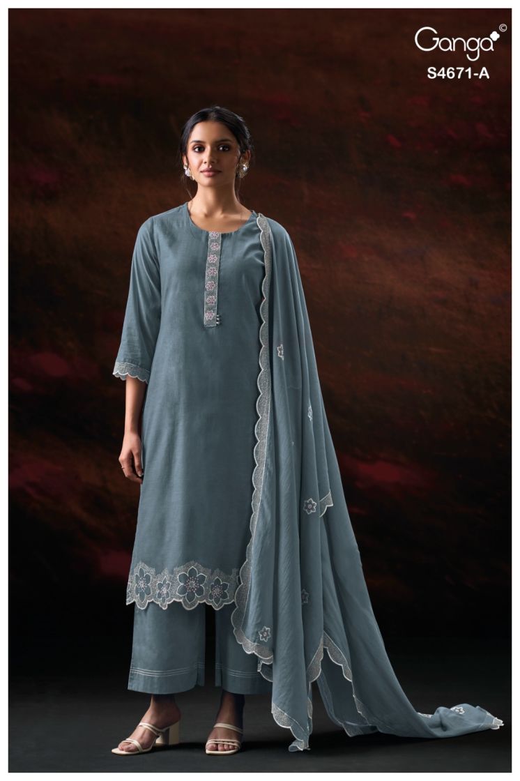 BUY GANGA SUITS ONLINE GANGA NISHIRA S4671 PREMIUM SUIT