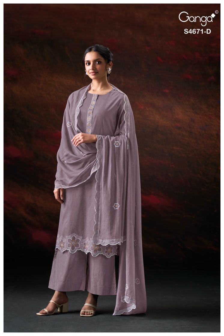 BUY GANGA SUITS ONLINE GANGA NISHIRA S4671 BACK VIEW