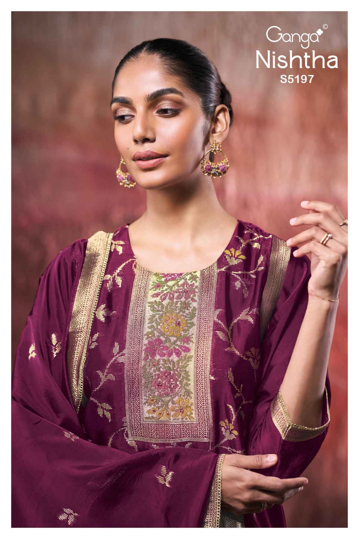 BUY GANGA SUITS GANGA NISHTHA S5197 NEW CATALOGUE