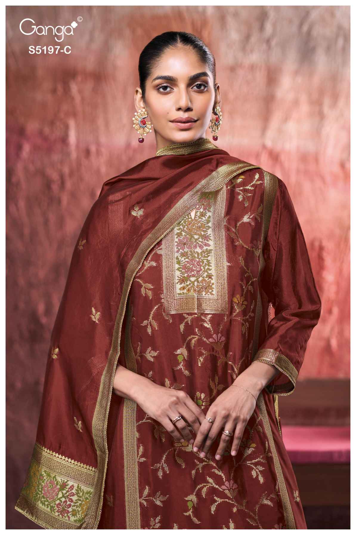 BUY GANGA SUITS GANGA NISHTHA S5197 TOP DESIGN