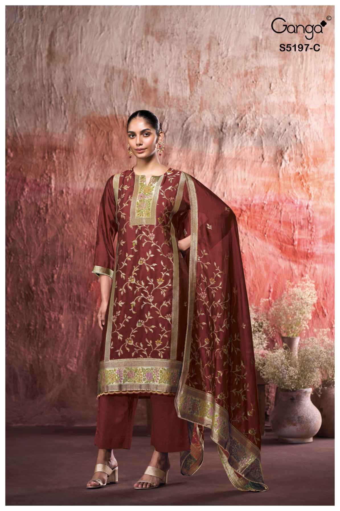 BUY GANGA SUITS GANGA NISHTHA S5197 FULL SET