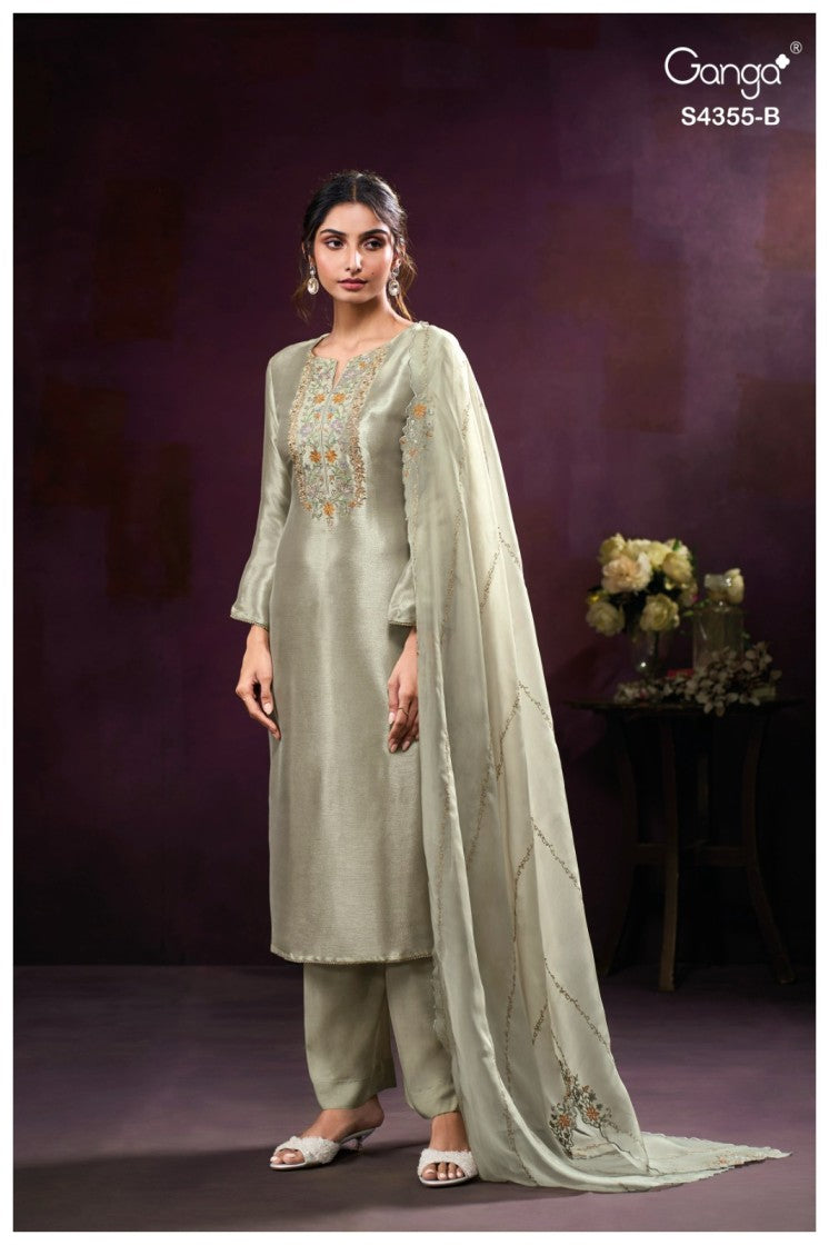 BUY GANGA SUITS GANGA OLESHA S4355 LATEST DESIGN IMAGE