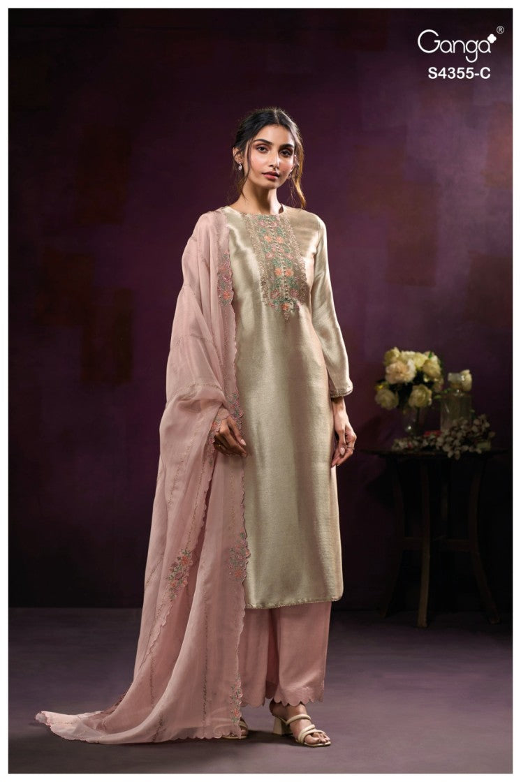 BUY GANGA SUITS GANGA OLESHA S4355 CLOSEUP IMAGE